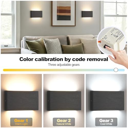 Modern Wood LED Linear Wall Sconce, Mini Up Down Wall Mount Light, UL Listed - Image 7