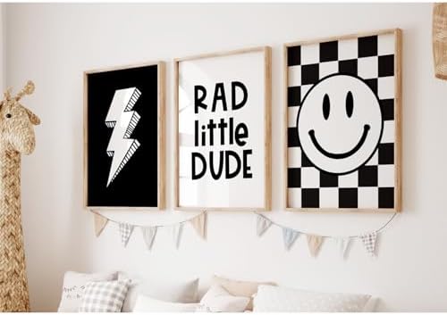 Boys Room Wall Art Decor Set of 3 Toddler Nursery Canvas Wall Art Baby Kids by Unknown