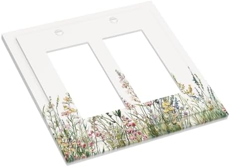 Decorative Outlet Covers Boho Wildflower Green Leaves Rustic Floral Botanical 2 - Image 3