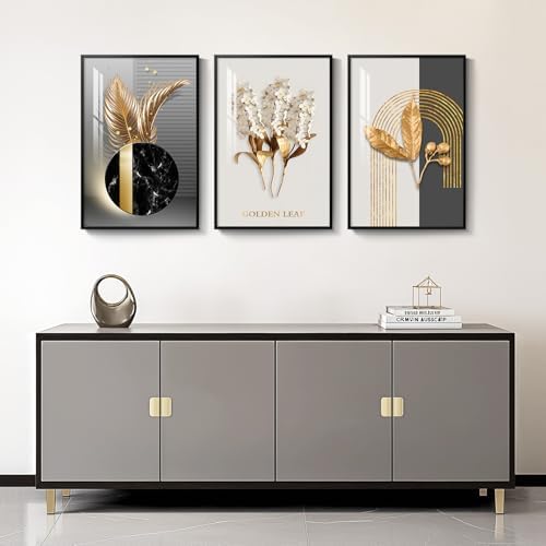 Framed Black and White Modern Luxury Wall Art, 3 Pieces 16x24 In - Image 3