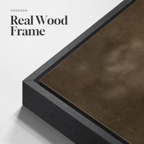 Extra Large Framed Neutral Brown Abstract Wall Art - Image 3