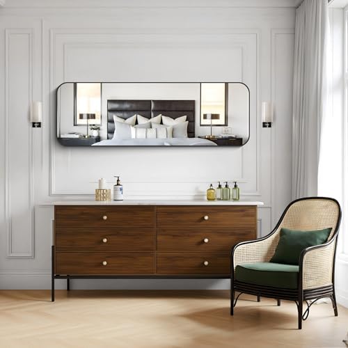 KOCUUY 60"x20" Full Length Wall Mirror, Large Black Vanity Mirror - Image 6