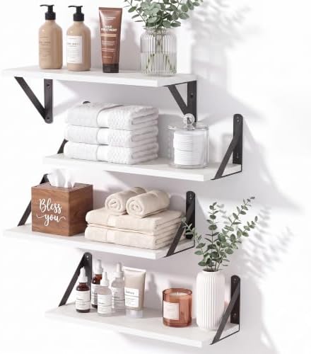Small White Shelves for Wall 16x6 Inch by Unknown