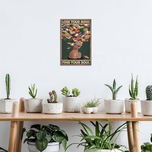Vintage Lose Your Mind Find Your Soul Posters Room Aesthetics Dark Green - Image 5
