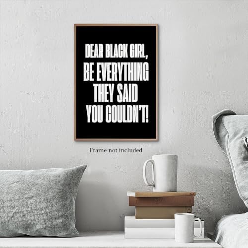 Be Everything They Said You Couldn't Motivational Canvas Wall Art, - Image 4