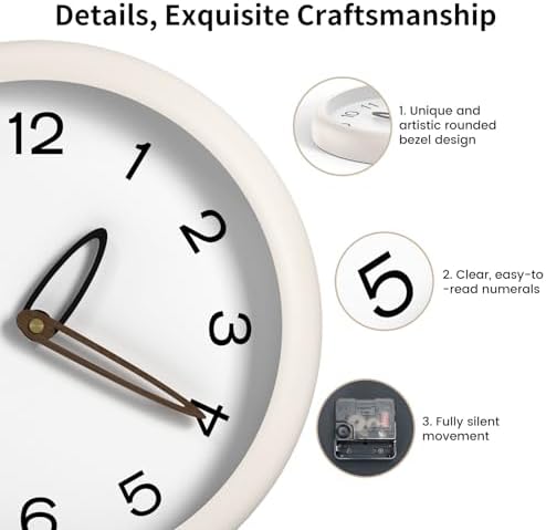 12 Inch Silent Quartz Wall Clock Battery Operated Clock - Image 3