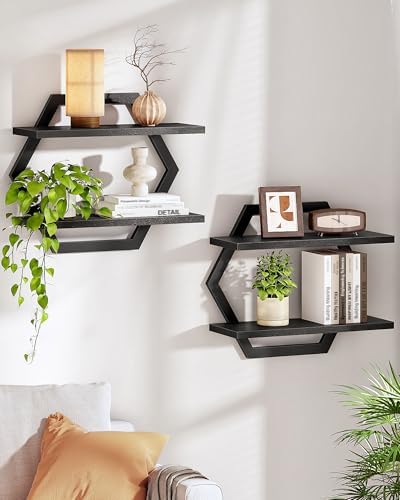 CHOEZON Hexagon Floating Shelves by Choezon