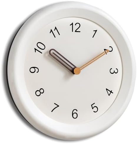 Mosewa 10" Wall Clock Silent Non-Ticking Battery Operated Wood Minimalist by MOSEWAWALLCLOCK