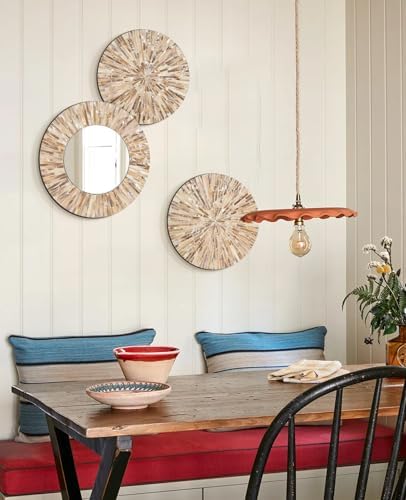 Boho Mother of Pearl Decorative Wall Mirror - Image 5