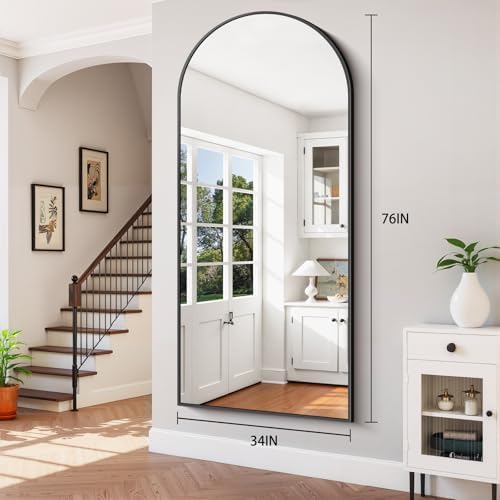 76"x34" Arched Full Length Mirror, Large Floor Mirror - Image 5