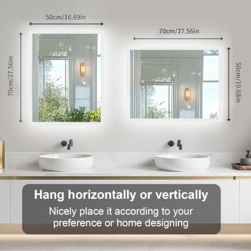 LUVODI Bathroom LED Mirror Backlit: Rectangular Vanity Mirror 20x28 inches - Image 6
