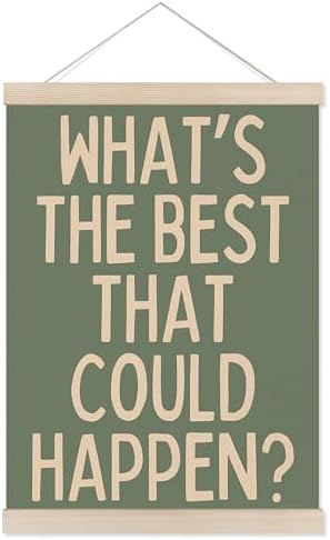 Welshower Boho Motivational Positive Poster Hanger Frame, What's the Best That by Unknown