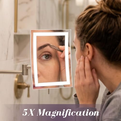 JERDON Hardwired Wall-Mount Makeup Mirror - Image 3