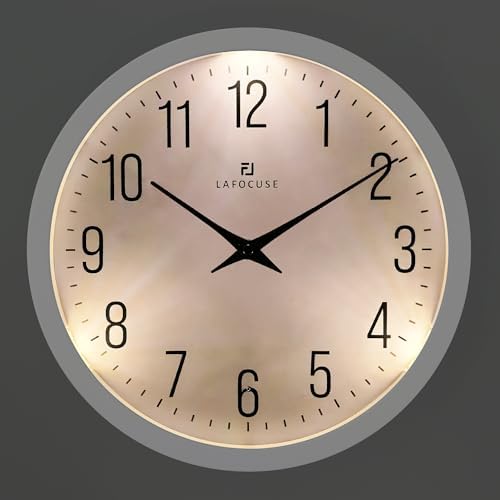 Lafocuse 12 Inch Glow in the Dark Wall Clock Lighted Battery Operated White by VisiteLafocuse