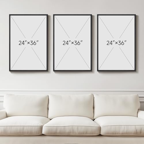 Large Framed Blue Abstract Wall Art - Image 7