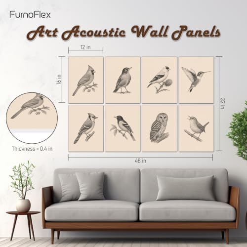 FurnoFlexArt Acoustic Panels Tiles Decorative Room Sound Proof Foam Absorbing - Image 3