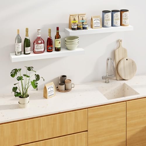 Fun Memories Floating Shelves for Wall, 36Inch Floating Shelves Set of 2 - Image 4