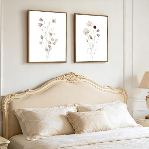 Neutral Wildflower Wall Art 11x14 Inch Watercolor Botanical Floral Painting - Image 6
