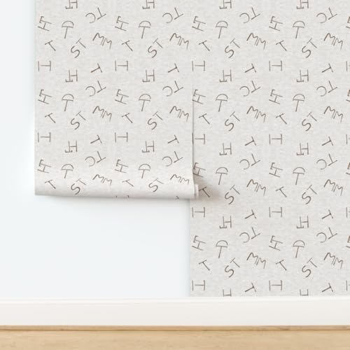 Spoonflower Soft Brown Cattle Peel and Stick Removable Wallpaper - Image 4
