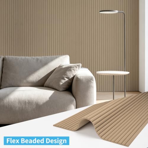Art3d Roll-Flat Beaded Wood Slat Wall Panel, 94.5 x 23.6 in - Image 4
