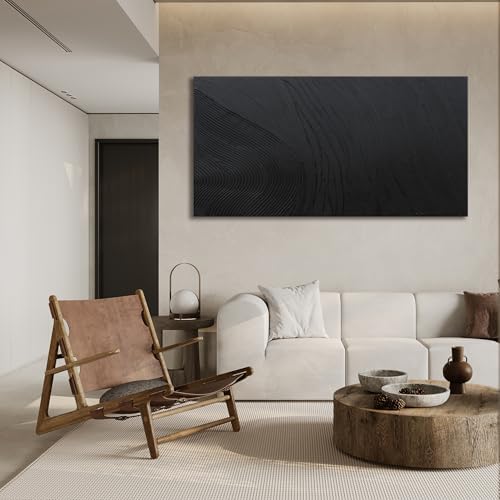 Black Wall Art Decor Canvas Art Wall Decor Black Silence Wall Art Painting - Image 4