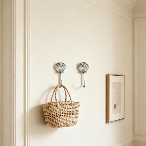 4 Pcs Seashell Wall Hooks, Metal Decorative Wall Hooks - Image 5