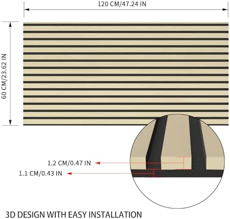 Luxdecor Acoustic Wood Slat Wall Panels - Image 2