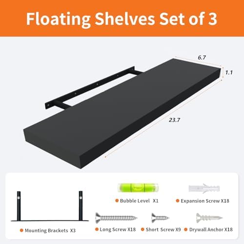 Floating Shelves for Wall Set of 3 - Image 3