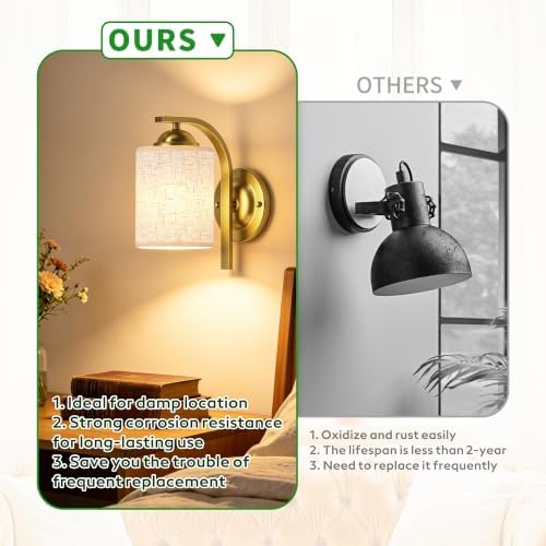 Phaosio Gold Wall Sconces Lights - Image 4