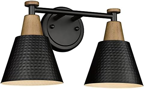 FEMILA Black Bathroom Light Fixtures, 2-Light Bathroom Vanity Lights Over Mirror by FEMILA