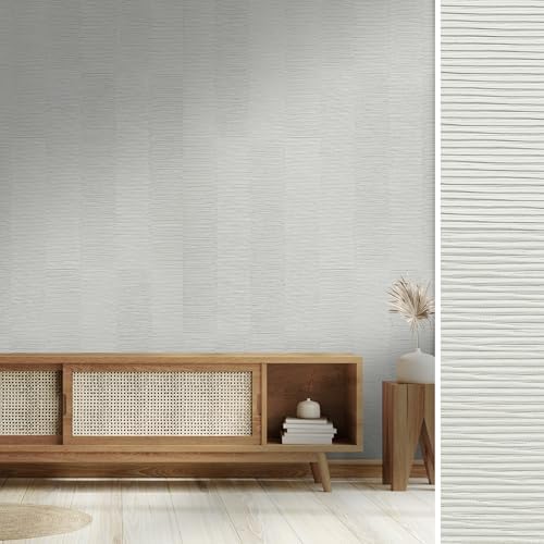 GoDear Design White Grasscloth Wallpaper Cabinet Covers by GoDearDesign