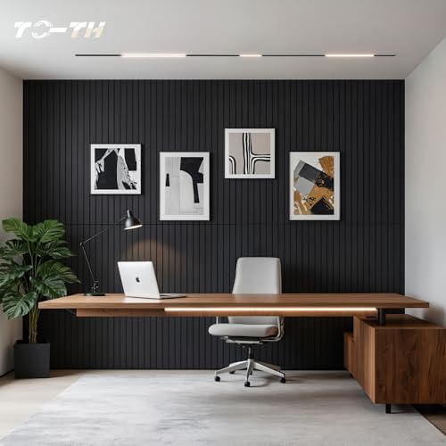 TO-TH Sound Absorbing Panels Wood Grain Acoustic Wall Panel 4 Pack - Image 6