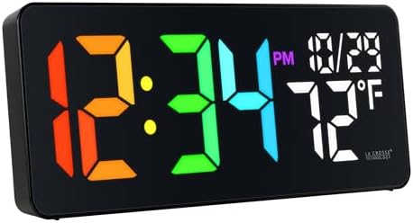 La Crosse Technology 513-1411 Color-Changing Digital LED Wall Clock - Image 5