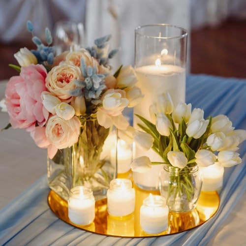 VASUHOME 8" Gold Mirror Centerpieces - Image 7