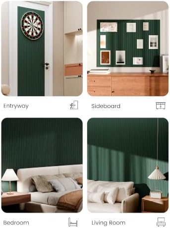 Bumusty 48"x 36" Large Felt Bulletin Board Tiles, Pine Green - Image 6