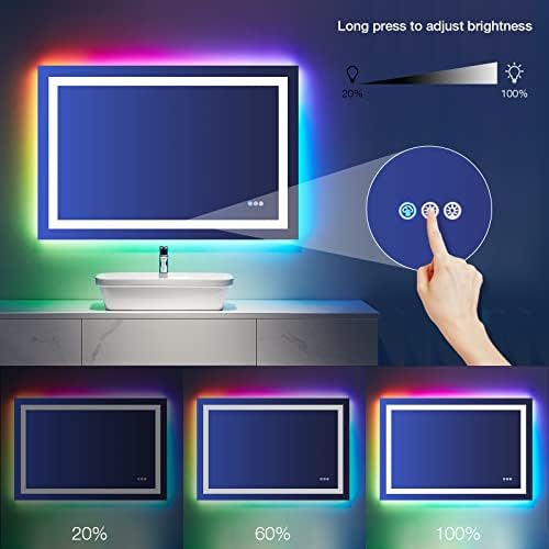 LOAAO 48"X40" RGB LED Bathroom Mirror - Image 5