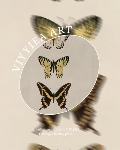 VIYYIEA Vintage Gold Framed Butterfly Wall Art, 16L x 12 Inch - Image 4
