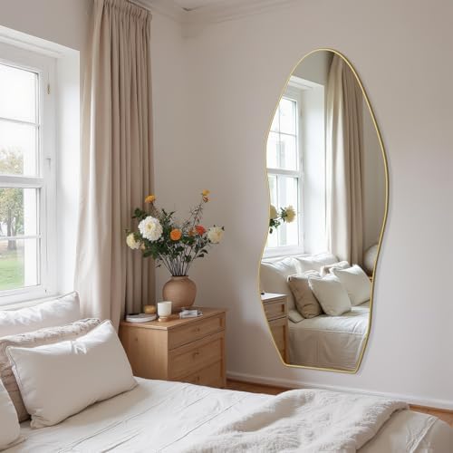 Antok Irregular Full Length Mirror, Standing Hanging Leaning Irregular Mirrors - Image 3