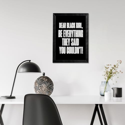 Black Framed Be Everything They Said You Couldn't Motivational Canvas Wall Art - Image 5