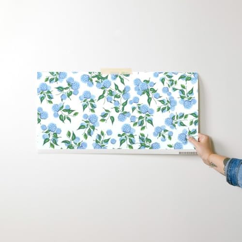 Spoonflower Hydrangea Floral Peel and Stick Wallpaper - Image 7