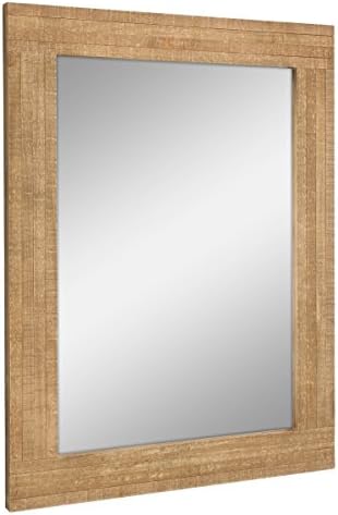 Stonebriar 24" x 18" Rectangle Natural Wood Frame Wall Mirror - Image 2