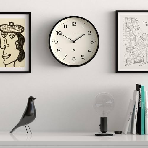 NEWGATE® Number Four Echo wall Clock | Modern Round Clock | 12" | Black | Easy - Image 2