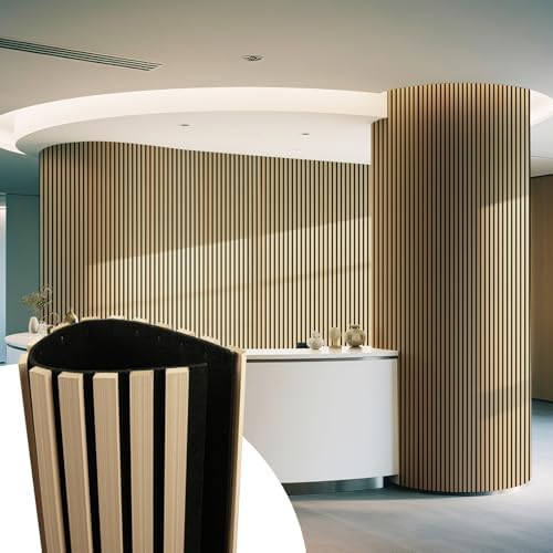 Art3d Roll-Flat Acoustic Wood Slat Wall Panel, 95.3 x 23.8 in by Art3d
