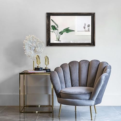 Large Mirrors for Wall with Wood Frame Rectanglular Wall Hanging Mirror 20"x16" - Image 5
