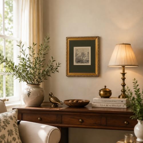 Ymsagrs Gold Frame Vintage Landscape Sketch Canvas Wall Art - Image 7