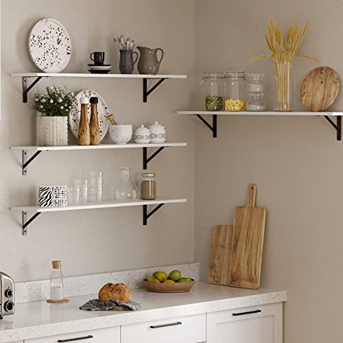 DINZI LVJ Long Wall Shelves, 39.4 Inch Wall Mounted Shelves - Image 4