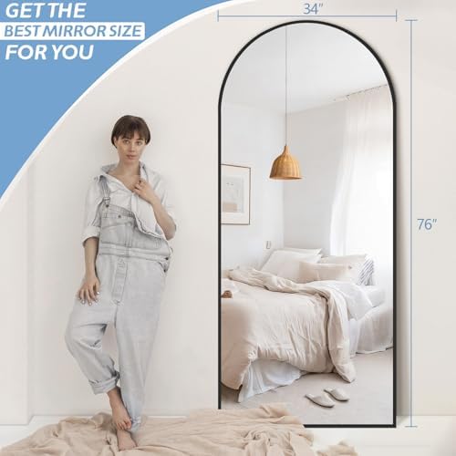 MirrMuse 76"x34" Large Arched Floor Mirror Full Length - Image 4