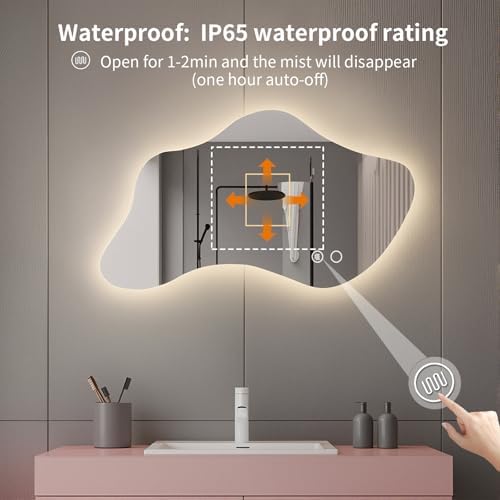 35.8in Asymmetrical Bathroom Mirror - Image 3
