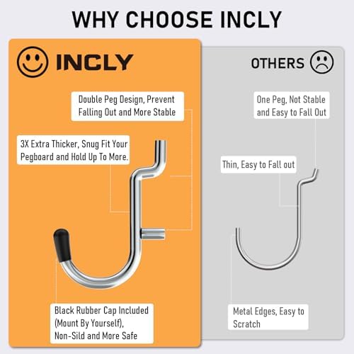 INCLY 176PCS Pegboard Hooks - Image 2