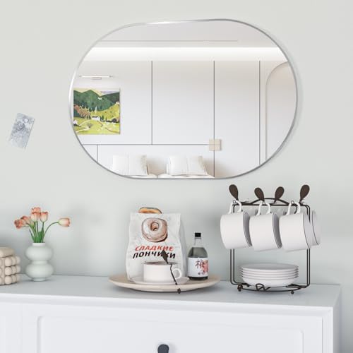 Oval Bathroom Mirror Wall Vanity Oval Mirrors, Modern Mirror - Image 5